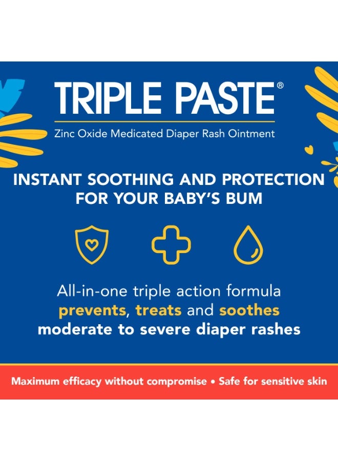Triple Paste 3X Max Diaper Rash Ointment, Maximum Strength with 40% Zinc Oxide Ointment for Severe Diaper Rash, 2 oz Tube - Image 4