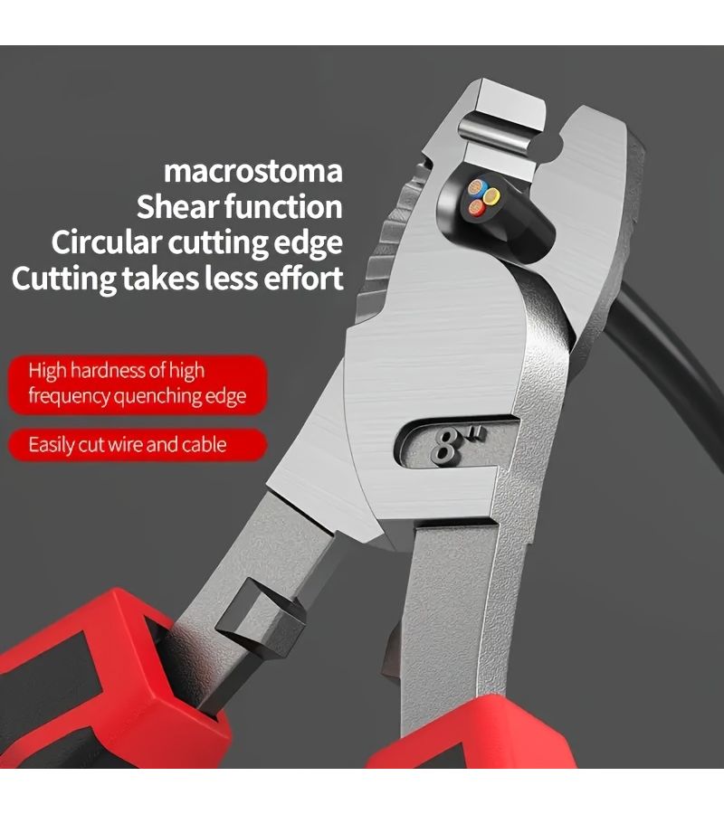 6 Inch Manual Cable Cutter Wire Stripping Pliers Effort Saving Industrial - Image 4