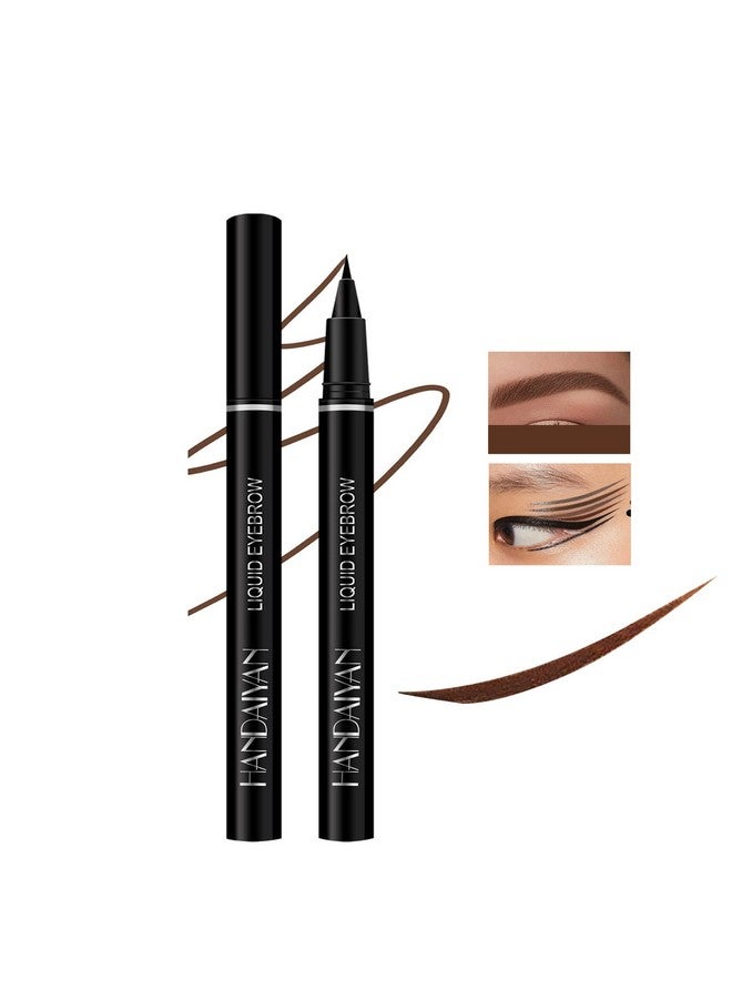 Easilydays Ultra Fine Liquid Eyeliner & Eyebrow Pencil 2 In 1High Pigmented Multifunctional Wild Water Eyebrow Pencil Felt Tip Quick Drying Waterproof Formula Eye Liner Pen Women Perfect Eye Makeup (04) - Image 2