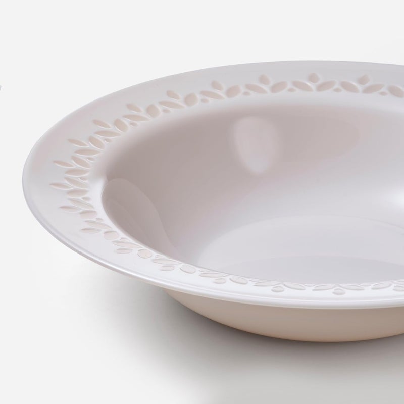 BS Case Ikeaa PARADISISK Tempered Glass Dinner Plate 22 cm 85 inches OffWhite Patterned Rim Traditional Design - Image 4