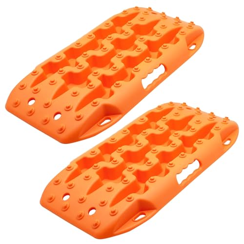 ALL-TOP Recovery Traction Boards Mini, Off Road Bendable Tire Friction Tracks for Sand Mud Snow, 2PCS & Mounting Kit (3rd Gen, Orange) - Image 3