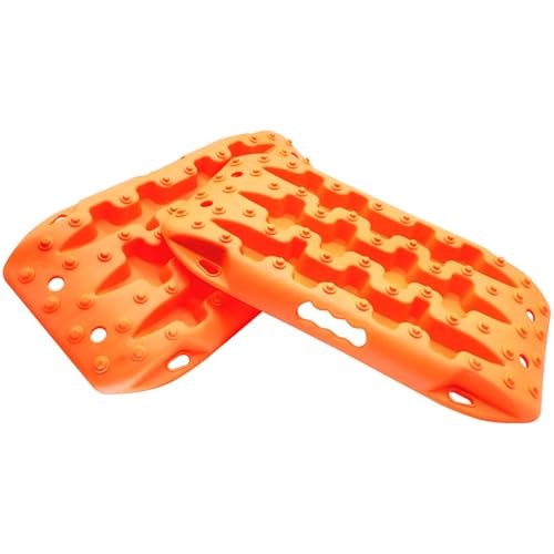 ALL-TOP Recovery Traction Boards Mini, Off Road Bendable Tire Friction Tracks for Sand Mud Snow, 2PCS & Mounting Kit (3rd Gen, Orange) - Image 2