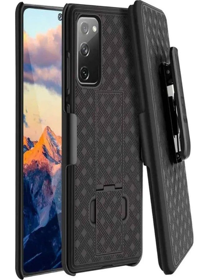 Designed for Samsung Galaxy S20 FE 5G Case with Belt Clip Holster - Kickstand Cover Phone Case - Black