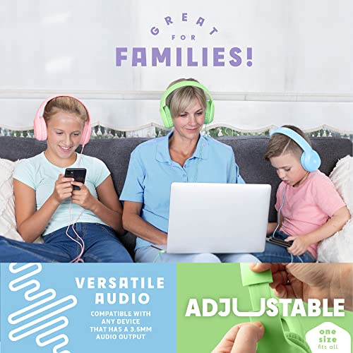 Sonitum Bulk Kids Headphones for School with Microphones - 5-Pack On-Ear 3.5mm Wired Headphones for Schools -Comfy Wired Kids Headphones with in-Line Mics – School Headphones for Kids - Image 5