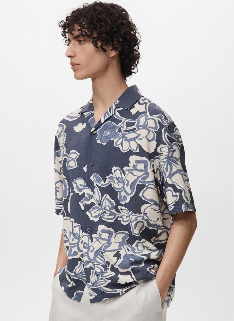 Mango Man Floral Print Shirt  - Image 3