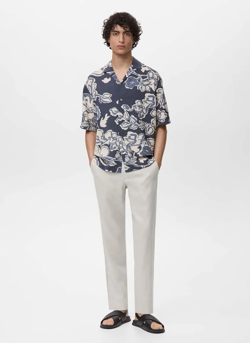 Mango Man  Floral Print Shirt for Men | Best Price UAE