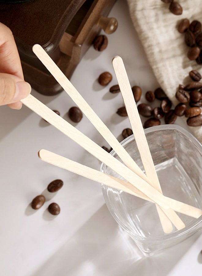100 قطعة من عيدان تحريك القهوة بطول 14 سم، مغلفة بشكل فردي - Image 5