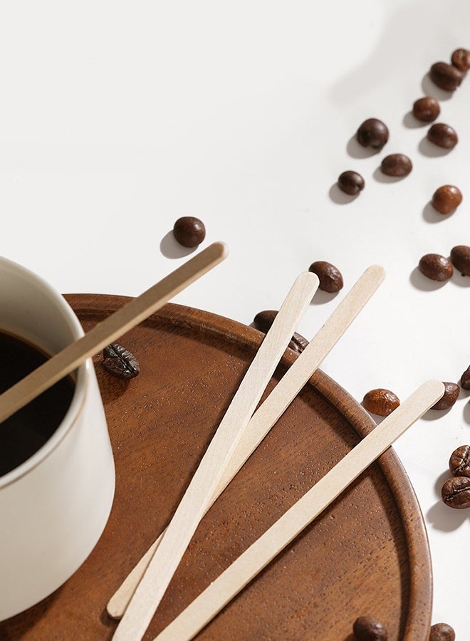 100 قطعة من عيدان تحريك القهوة بطول 14 سم، مغلفة بشكل فردي - Image 3