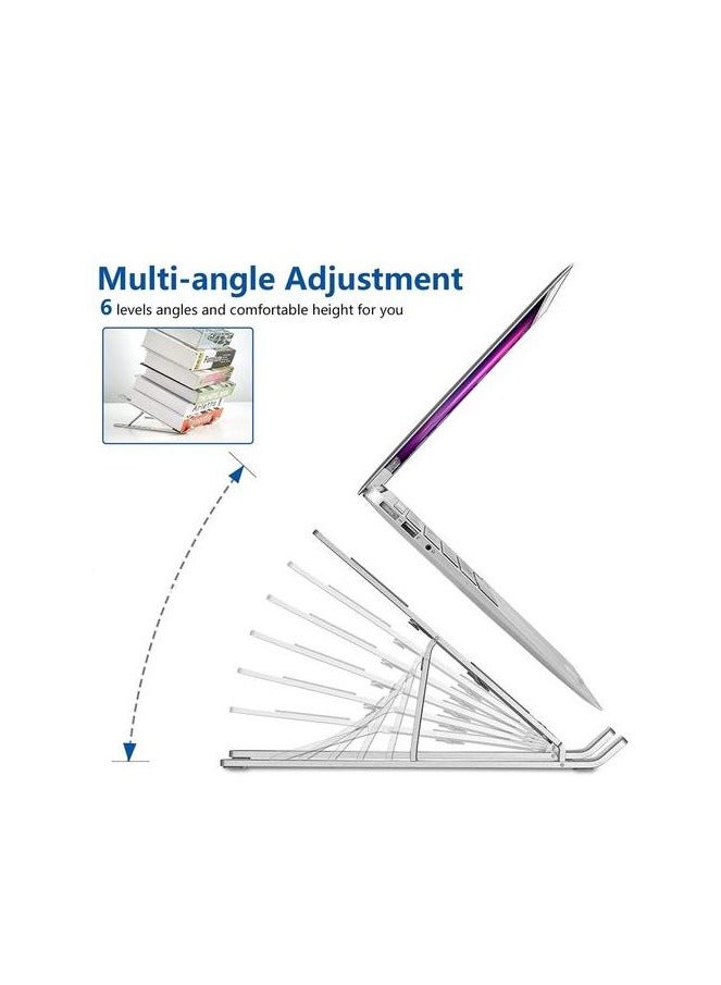 Laptop & Tablet Stand Foldable Aluminum Alloy Multi Angles Height Adjustment