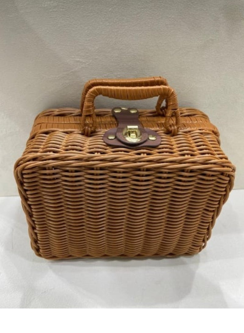 Gerenic Vosaria Woven Rattan Storage Bag with Gorgeous Design - Image 2