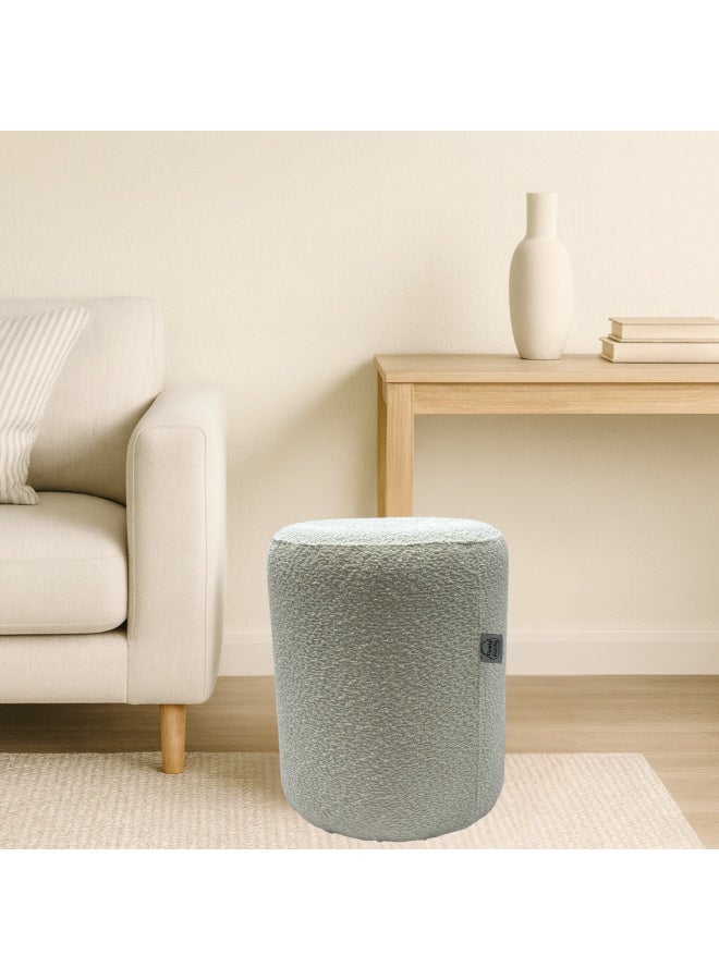 PixelsBeanBag Round Ottoman, Large, Bouclé Fabric, for Living Room and Bedroom - Image 2