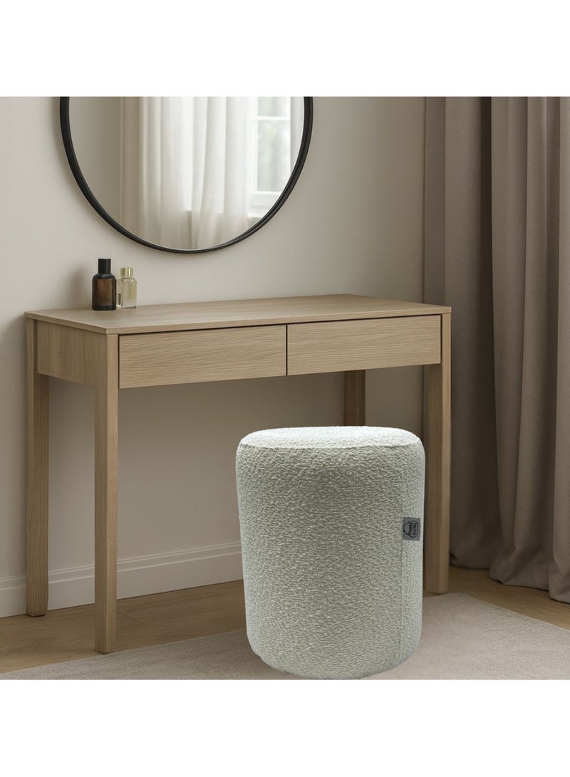 PixelsBeanBag Round Ottoman, Large, Bouclé Fabric, for Living Room and Bedroom - Image 1