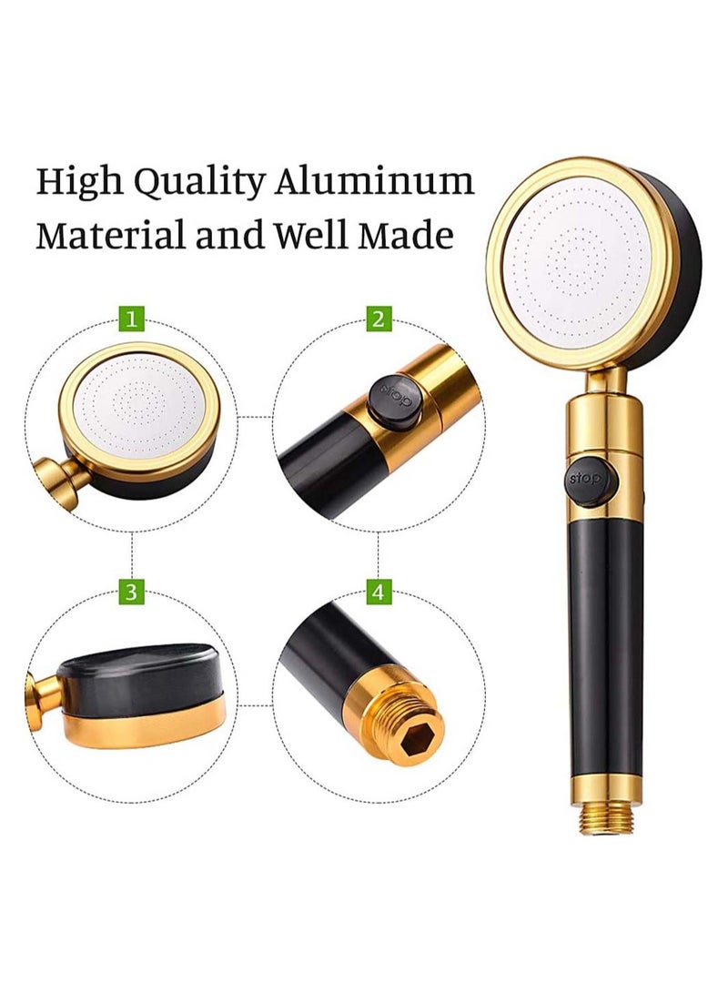 Zikra Shower Head High Pressure Water Saving Flow 360 Rotating Hand Held Showerhead Metal Universal Replacement Handheld Showerheads Pressurized for Bathroom Low Water Pressure - Image 4