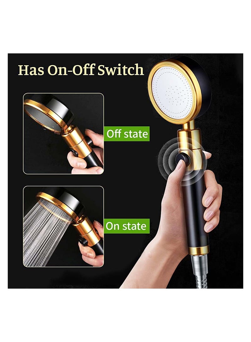 Zikra Shower Head High Pressure Water Saving Flow 360 Rotating Hand Held Showerhead Metal Universal Replacement Handheld Showerheads Pressurized for Bathroom Low Water Pressure - Image 5