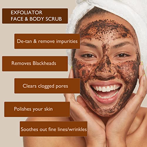 White Leaf Exfoliate Walnut Scrub 75g(Pack Of 2) For Face & Body With Coffee & Coconut For Dead Skin Cells & Tan Removal, Blackheads, Dirt & Pollution Free Skin - Image 5