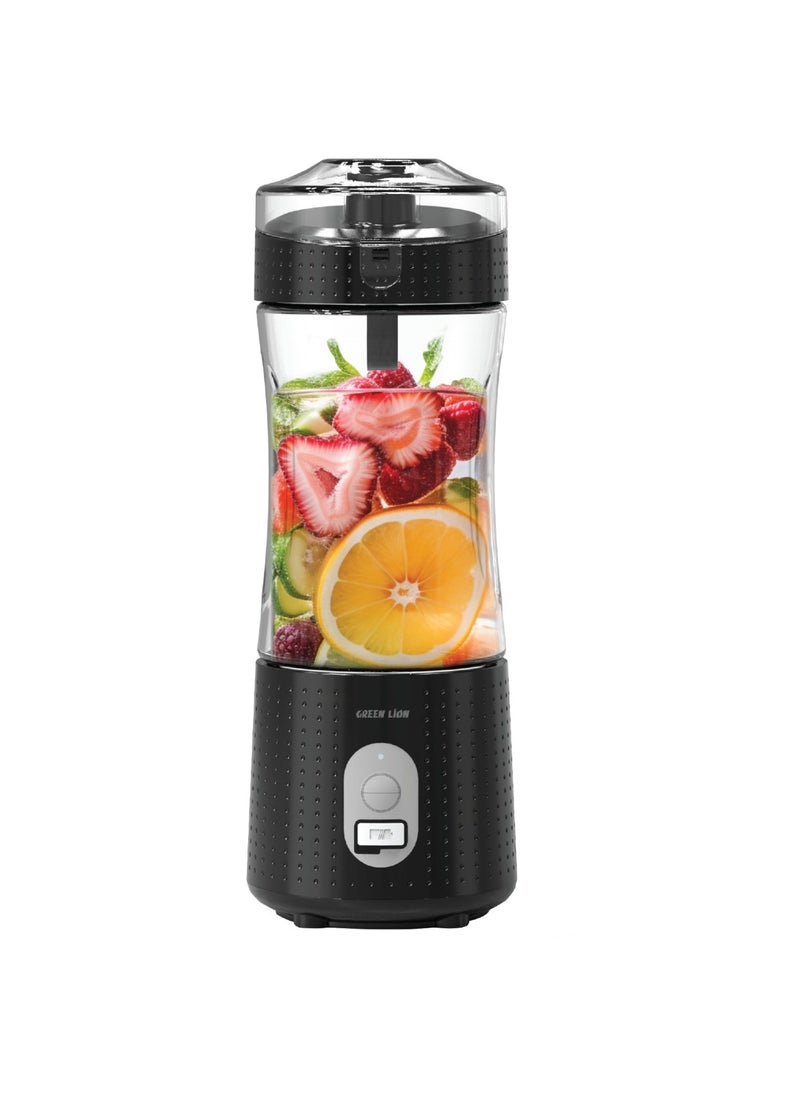 GREEN LION Blend Mate Portable Juicer 380ml Capacity / Self Cleaning / BPA Free / Portable Design / 6-Blades Powerful / Type-C Charging / High Battery Capacity / Strong Power / PCTG Food Grade - Black  - Image 1