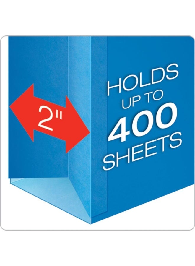 Pendaflex SureHook Reinforced Hanging Box File, 2", Legal, Blue, 1/5 Cut, 25 per box (59302EE)