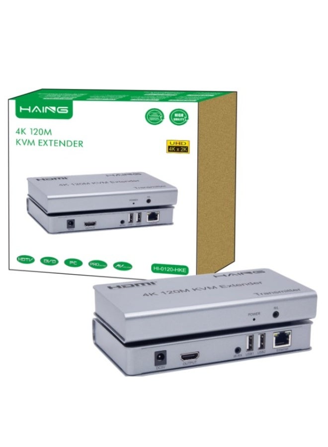 Haing HDMI EXTENDER WITH USB KVM 120MTR SUPPORT 4K - Image 1