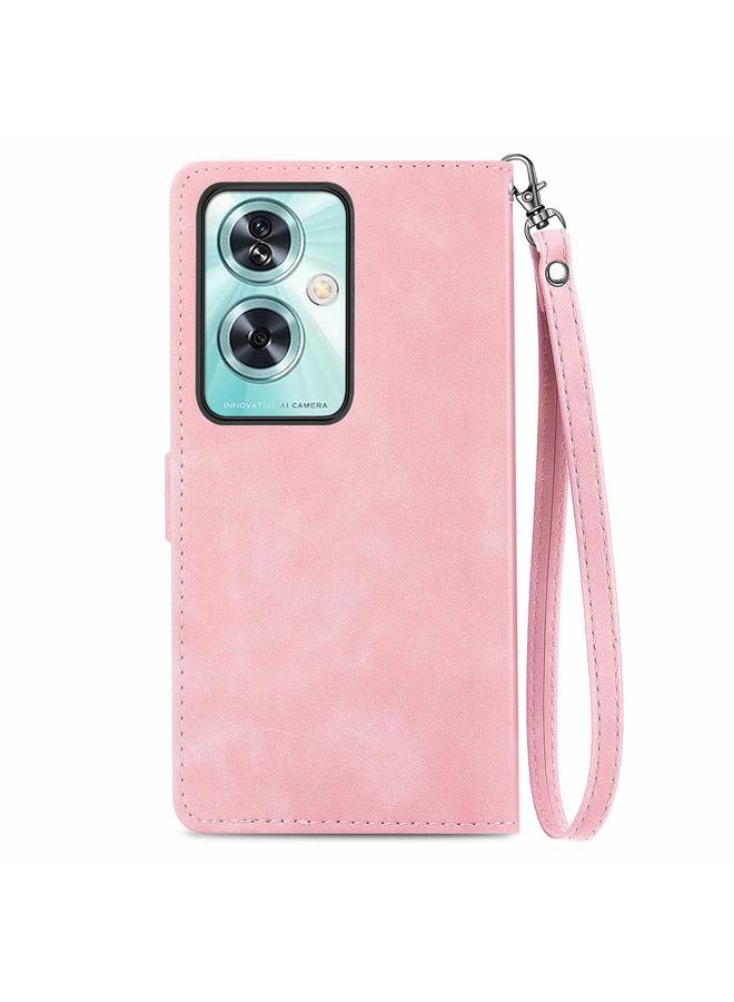 S-TOP Case For OnePlus Nord N30 SE Embossed Flower Zipper Leather Phone Case - Image 2