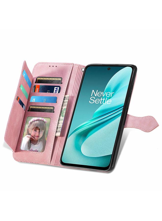 S-TOP Case For OnePlus Nord N30 SE Embossed Flower Zipper Leather Phone Case - Image 4