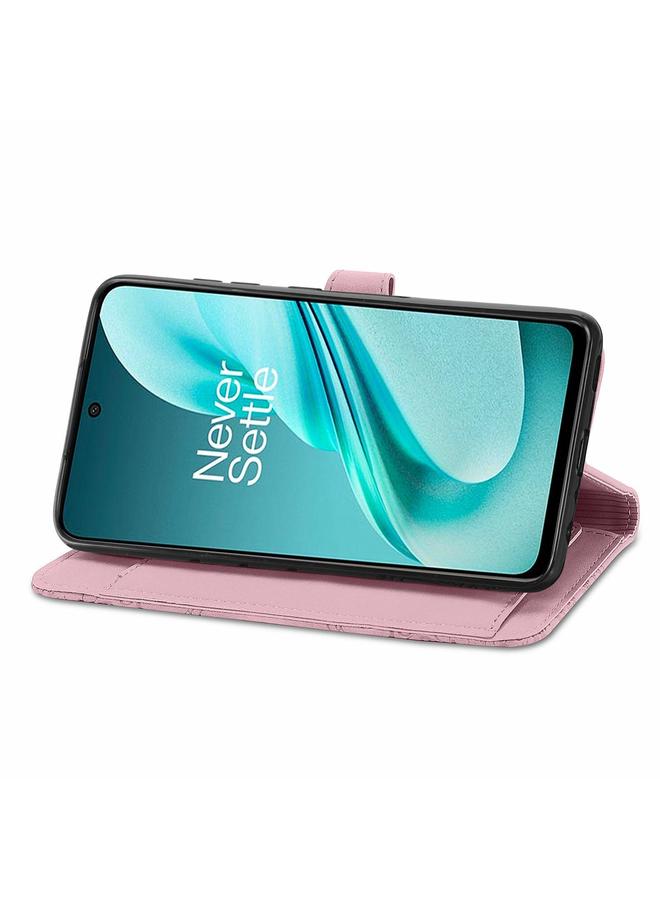 S-TOP Case For OnePlus Nord N30 SE Embossed Flower Zipper Leather Phone Case - Image 5