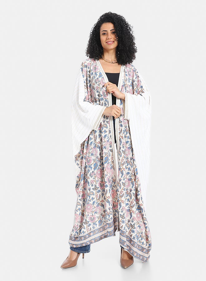 Red Circle Plain back patterned women's cardigan - Image 1