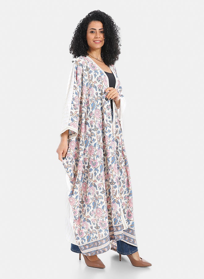 Red Circle Plain back patterned women's cardigan - Image 2