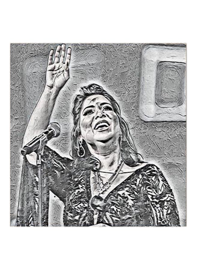 RYN Nawal El Kuwaitia MDF Wall Art Grey/Black - Image 1