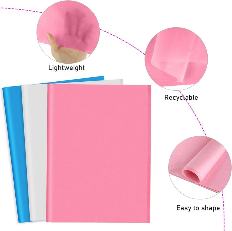 PLULON 60 Sheets Colored Tissue Paper Bulk 8 Mixed Colors Gift Wrap Sheets Crepe Paper Art Tissue Paper for Packaging Craft Floral Birthday Party Festival Gift Wrapping Decorative - Image 4