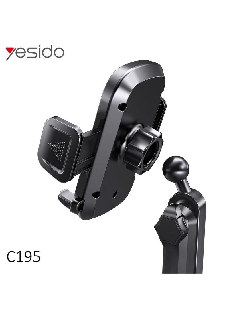 Yesido C195 Mobile Phone Holder Cup Mount – 360° Rotational Adjustable Car Cup Holder with Tightly Grip Design – Secure Fit for Smartphones, GPS, and Devices – Universal Compatibility for iPhone, Samsung - and More – Ideal for Car, Office, and Home Use - Image 2