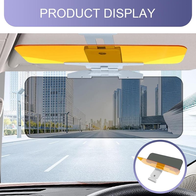 TRIONZZA HD Visor for Car, for Day and Night, Polarized Sun Visor, Anti-Glare, UV Blocking Sun Protection Vehicle Windshield Sunshade for Clearer Vision and Safe Driving (car Sun Visor) - Image 5