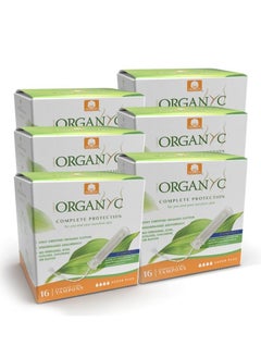ORGANYC 100% Certified Organic Cotton Tampons - Plant-Based Eco-Applicator, Super Plus, 96 Count 6 Pack 