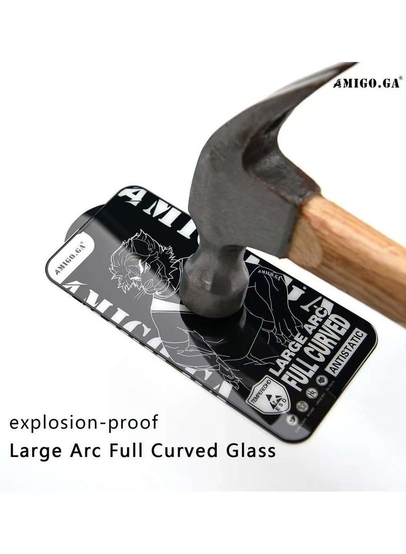 Amigo Iphone 12 PRO MAX AMIGO GA Screen Protector 9H Hardness Anti Scratch Tempered Glass film Case Friendly Anti Fingerprint - Image 2
