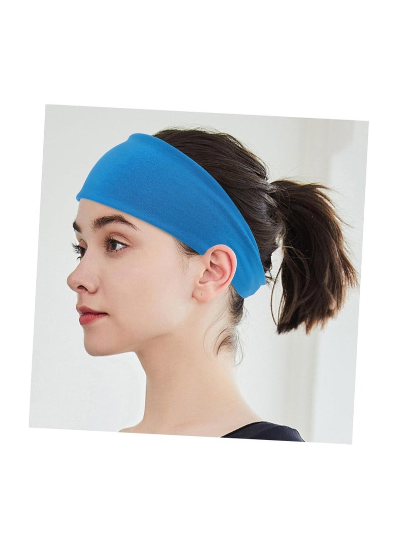 Generic Egy Wolf Sweat Absorbent Sweatband for Sports, Gym, Yoga, Blue  - Image 3