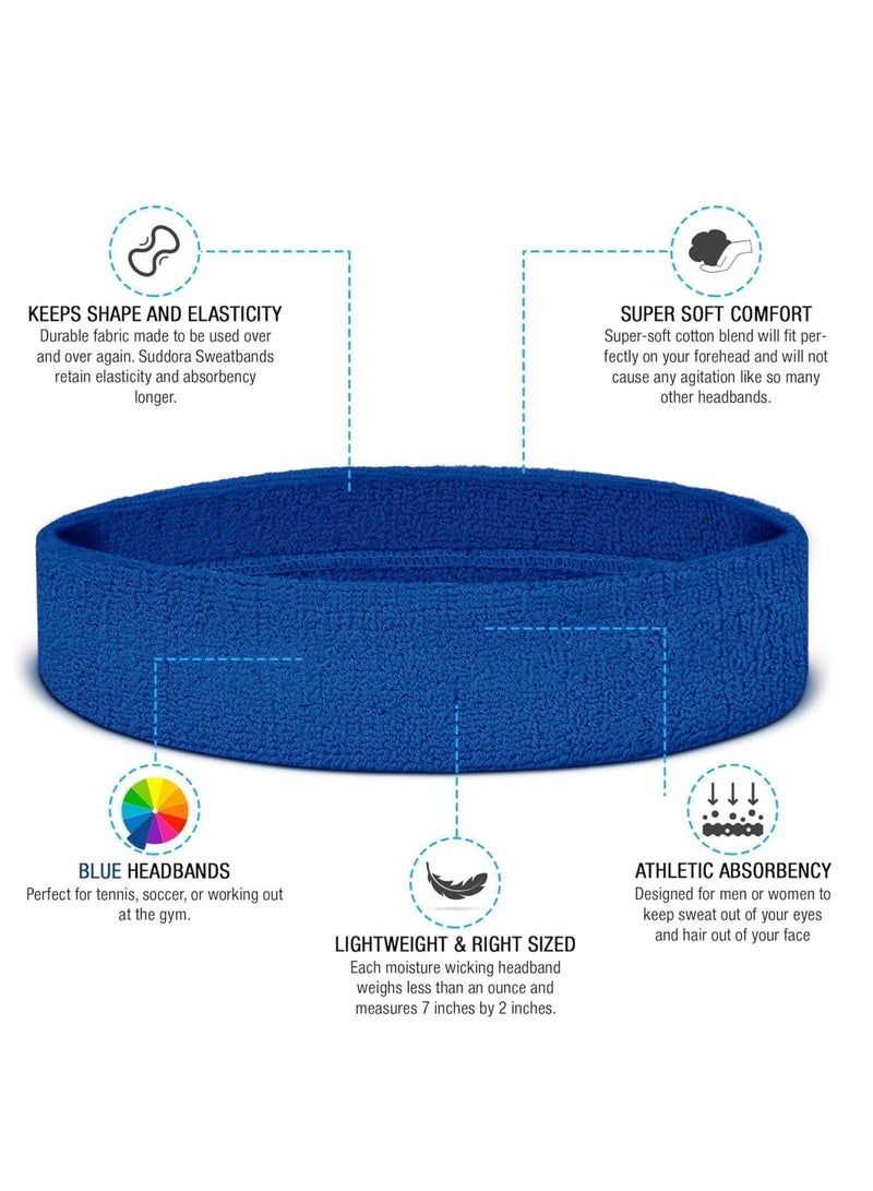 Generic Egy Wolf Sweat Absorbent Sweatband for Sports, Gym, Yoga, Blue  - Image 4