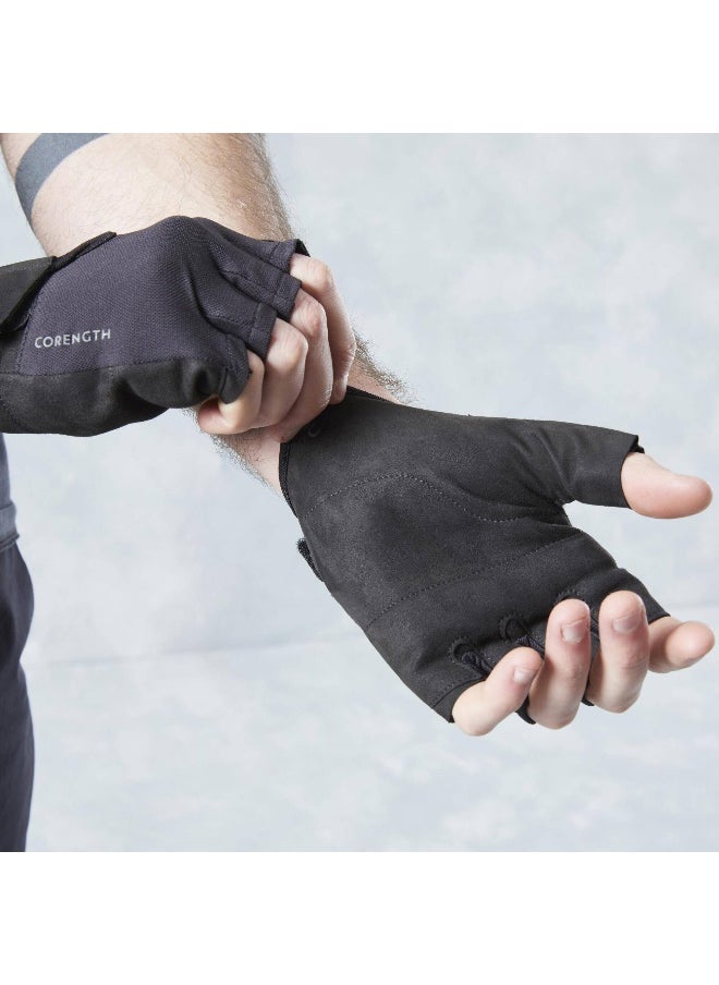 CORENGTH CORENGTH BY DECATHLON,Weight Training Gloves 100, Lightweight, Breathable & Durable - Black  - Image 1