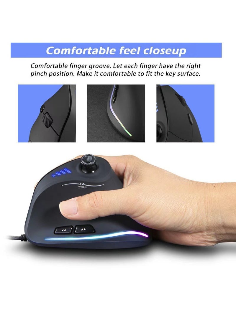 Generic - Ergonomic design Gaming Mouse Stick Vertical Gaming Mouse Wired grip mouse for gaming special - Image 1