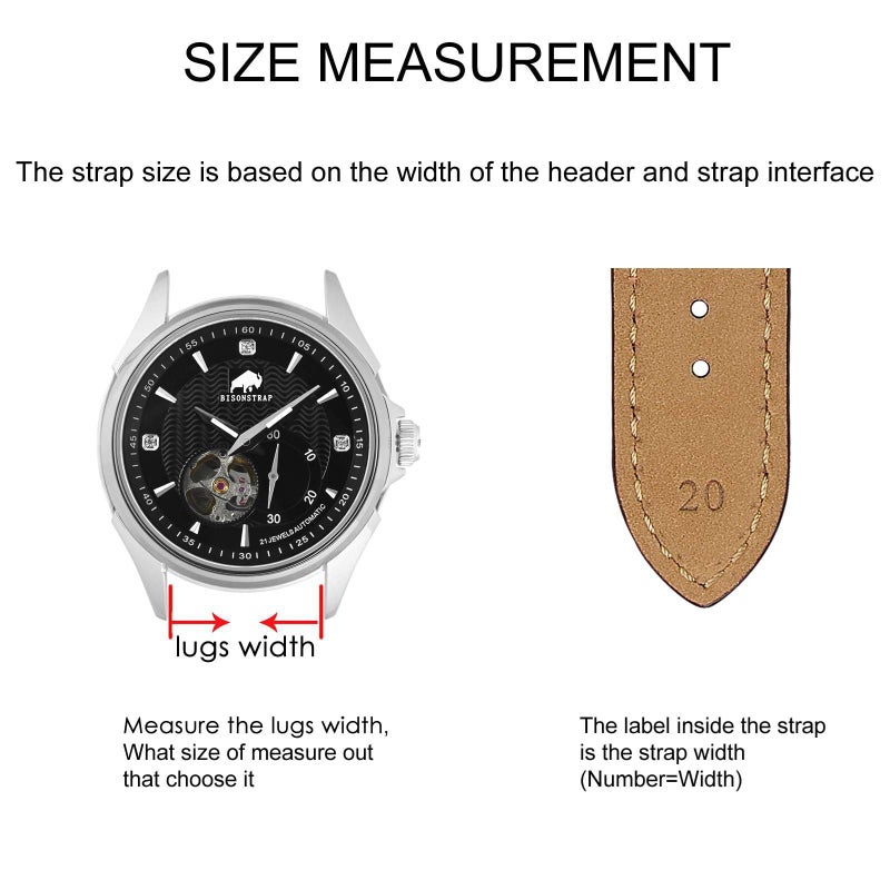 BISONSTRAP Watch Straps for Women, Crocodile Pattern Leather Thin Watch Replacement Bands,10mm, Brown with Silver Buckle - Image 4