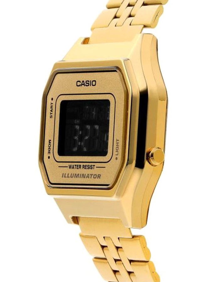 CASIO Unisex Stainless Steel Digital Watch LA680WGA-9BDF - 34 mm - Gold - Image 5