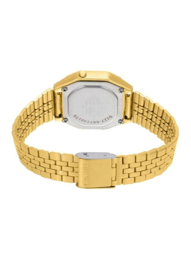 CASIO Unisex Stainless Steel Digital Watch LA680WGA-9BDF - 34 mm - Gold - Image 2