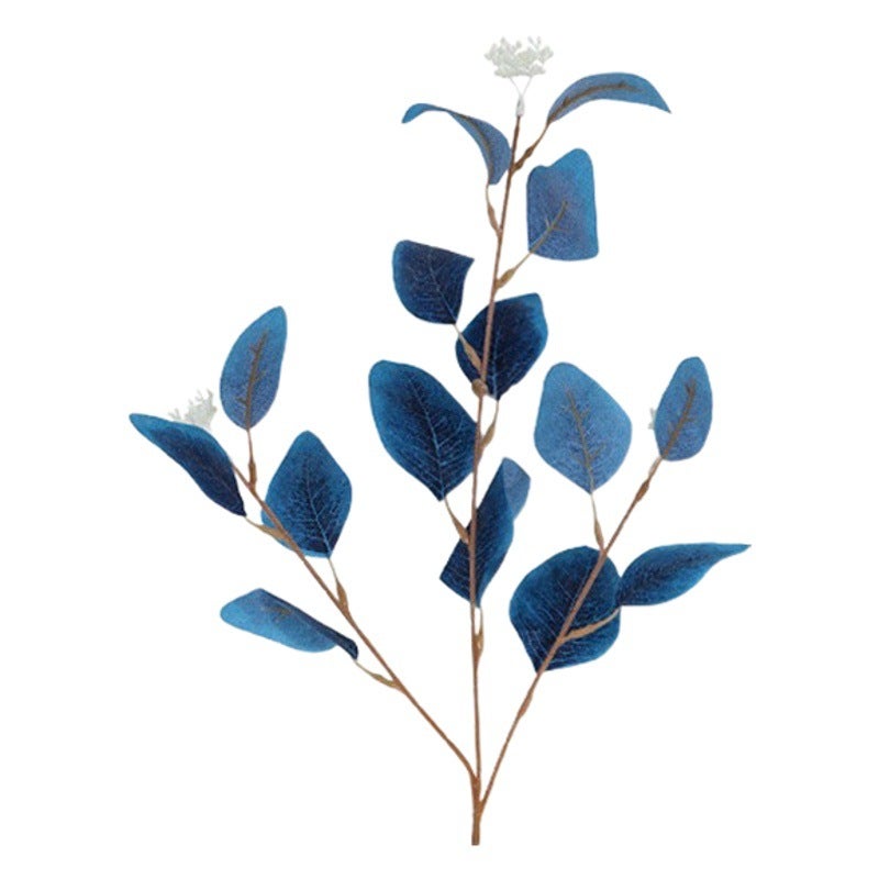 3 fork with fruit eucalyptus leaves ins simulation green plant eucalyptus Apple leaf wedding flower arrangement leaf material home decoration ornaments - Image 2