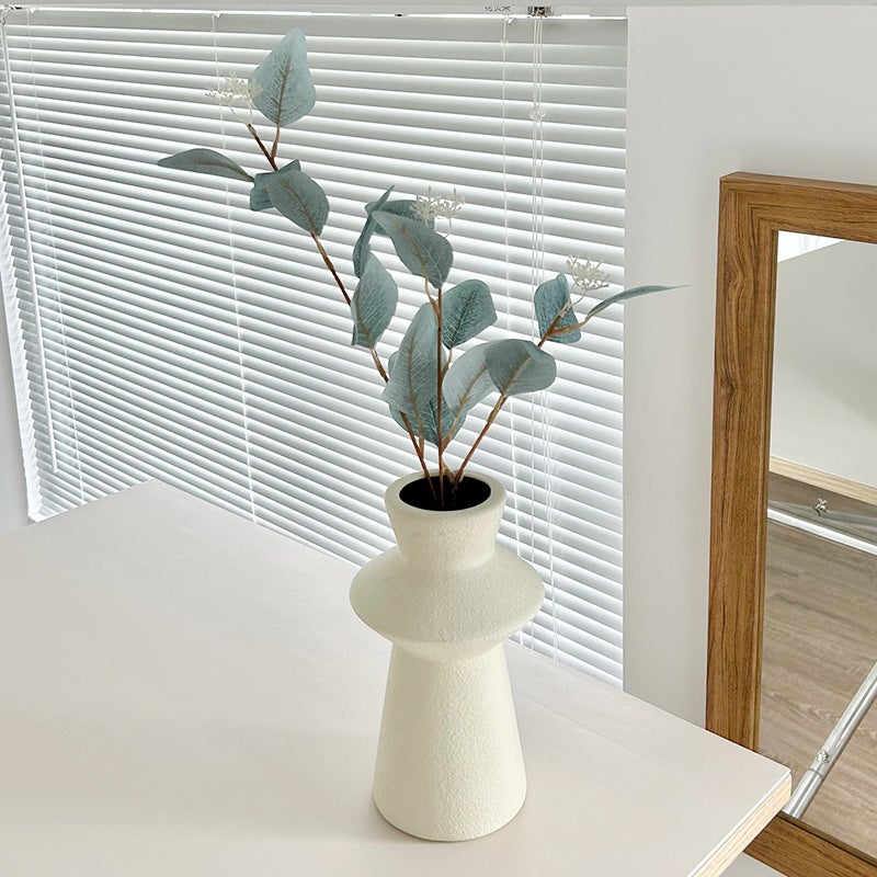 3 fork with fruit eucalyptus leaves ins simulation green plant eucalyptus Apple leaf wedding flower arrangement leaf material home decoration ornaments - Image 1