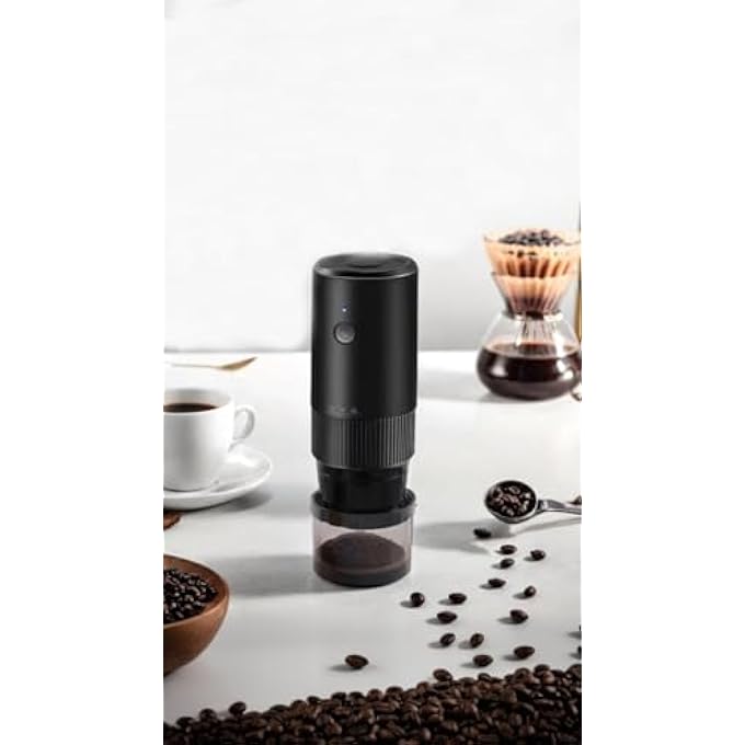 Honwor Portable Electric Burr Coffee Grinder With Adjustable Settings  Usb Charging  For Fresh Drip  Espresso Coffee Beans  Includes Cleaning Brush - Image 4