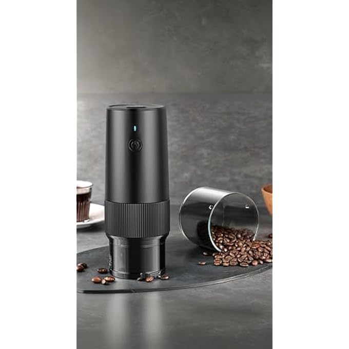 Honwor Portable Electric Burr Coffee Grinder With Adjustable Settings  Usb Charging  For Fresh Drip  Espresso Coffee Beans  Includes Cleaning Brush - Image 5