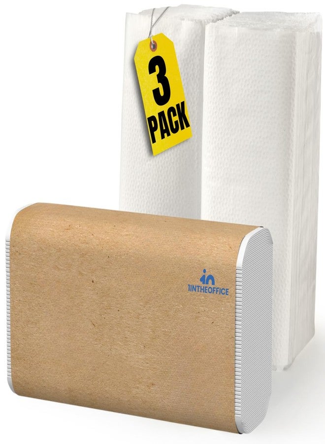 1InTheOffice Multifold Paper Towels, Paper Hand Towels for Bathroom, Folded Paper Towels, 1-Ply, 9" x 9.45", 250 Towels/Pack, 3 Pack - Image 1