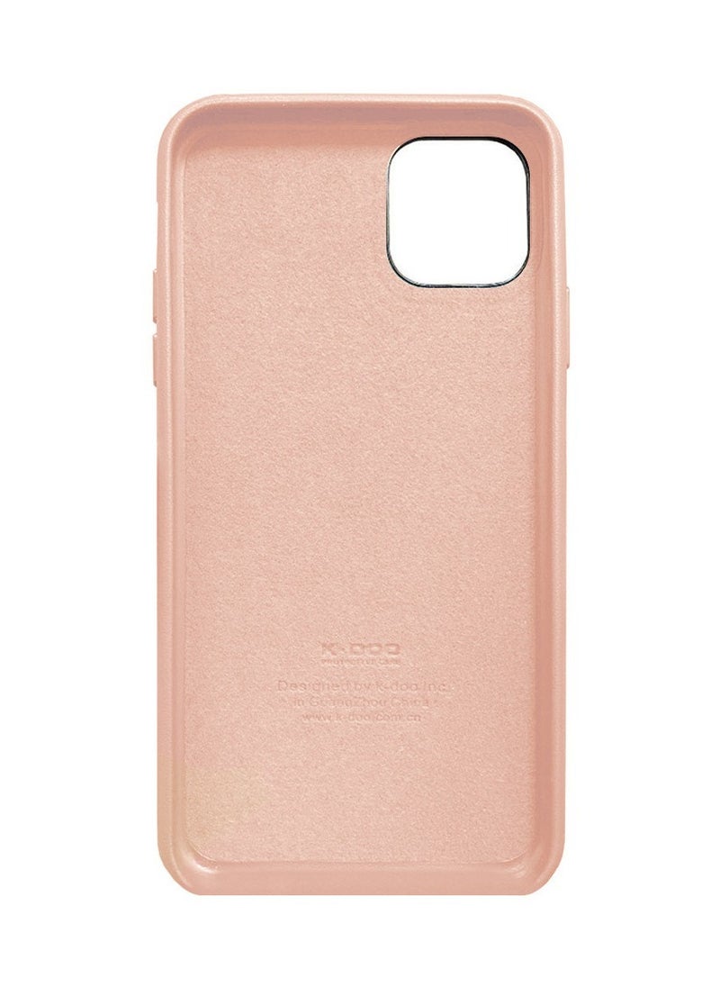 K-Doo - Noble Collection Genuine Leather Case for 12 Pro Wireless Charging Compatible Full Coverage Cover Pink - Image 1
