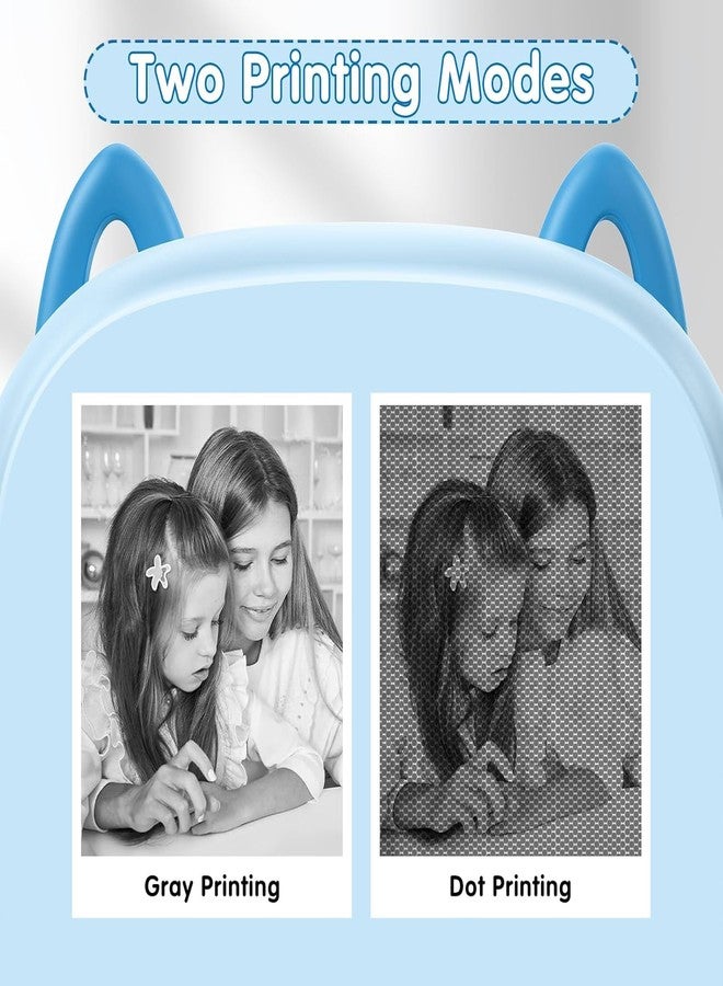 CADDLE & TOES Kids Instant Print Camera – Mini Digital HD Photo & Video Camcorder with Games | Fun Learning Toy for Boys & Girls Ages 4-18 | Includes 2 Print Rolls – Ideal Gift for Kids (Blue Owl) - Image 2