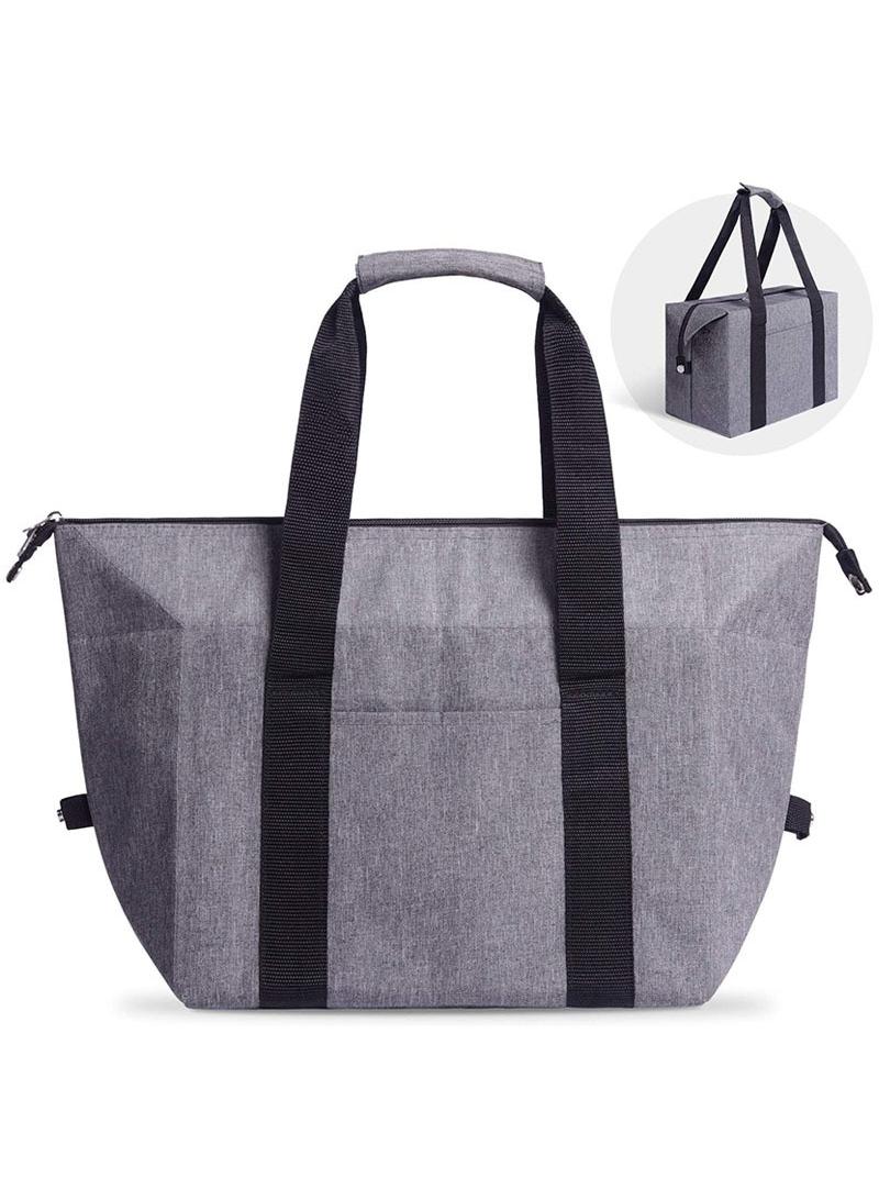 Folding insulated bag, large capacity lunch bag, outdoor portable picnic bag - Image 2