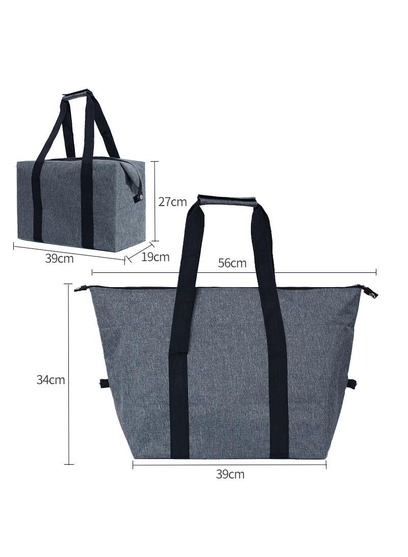 Folding insulated bag, large capacity lunch bag, outdoor portable picnic bag - Image 3