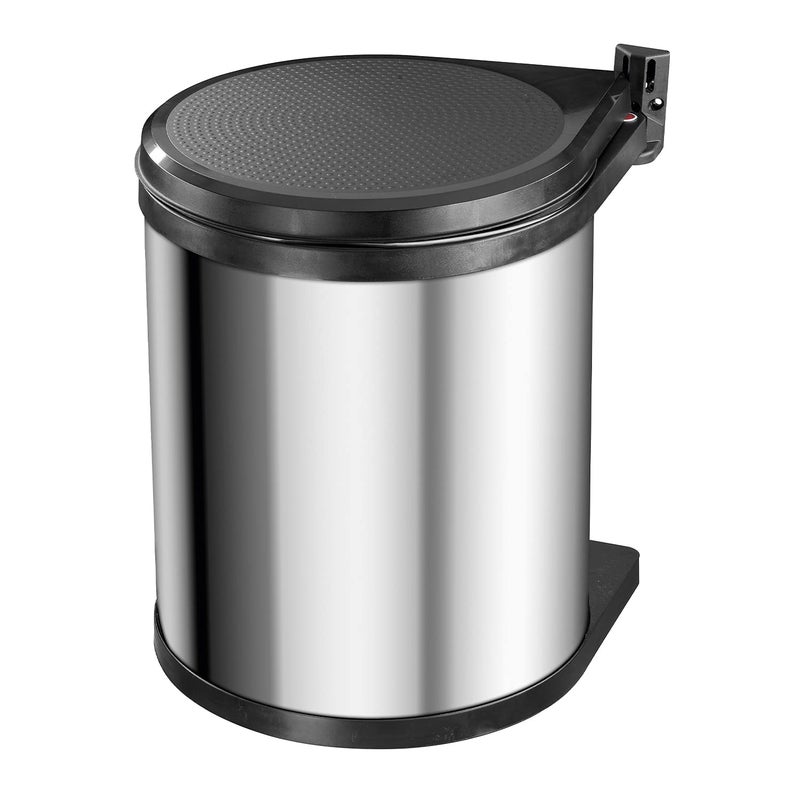 Hailo CompactBox M Trash Can 4 Gallon LidLift Small Kitchen Bin Stainless Steel - Image 1